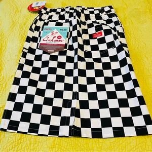 Cookman Black and White Checkered Women's Skirt L